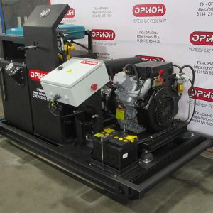 Гидростанция с двигателем внутреннего сгорания и с шкафом управления